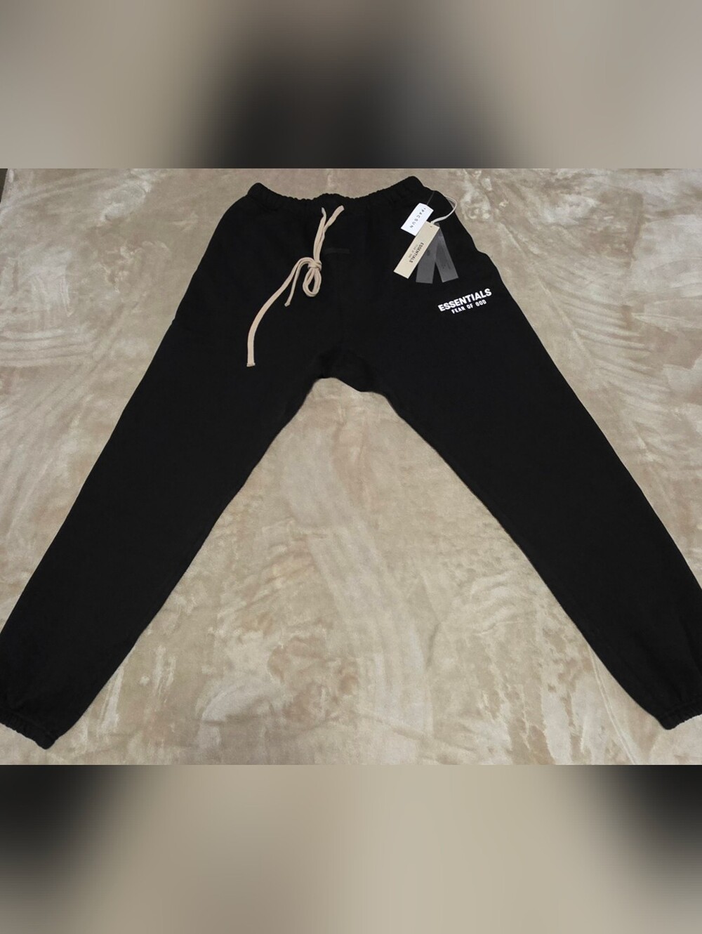 🔥​NWT Fear of God Essentials Jet Black Core Fleece Vintage Sweatpants Small🔥